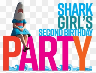 Shark Girl's Birthday Party - Small Steps Clipart