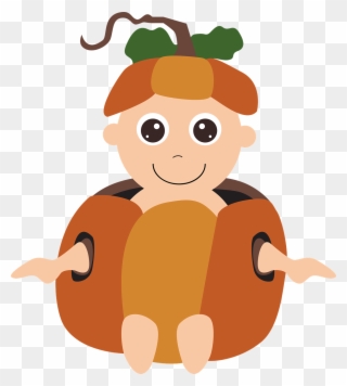 Halloween Costume Pumpkin Baby Costume - Pumpkin Baby Clip Art - Png Download