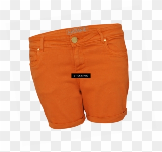 Short Pant Orange - Pocket Clipart