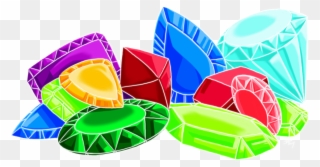 Gemstone Clipart Colorful Gem - Clipart Pile Of Gems - Png Download