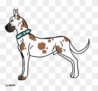 Great Dane Characters - Dog Catches Something Clipart