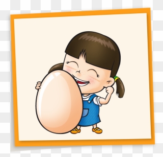 Eggs Can Keep Your Muscles Strong - Kid Eating Egg Cartoon Clipart