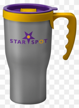 Promotional Challenger Reusable Coffee Mug Silver Uk - Mug Clipart