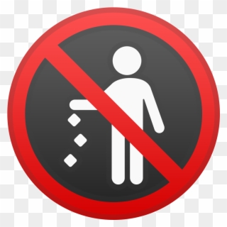 No Littering Icon - No Littering Sign Clipart - Png Download