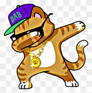 Cool Cat Dab - Dabbing Cat Funny Shirt Dab Hip Hop Dabbing Kitten Clipart