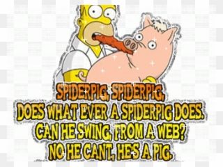 The Simpsons Movie Clipart Pig - Simpsons Movie Spider Pig - Png Download