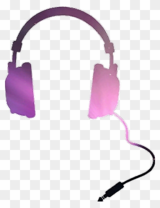 Headphones Galaxy Pink Violet Sticker Report Abuse - Music Gif Clipart
