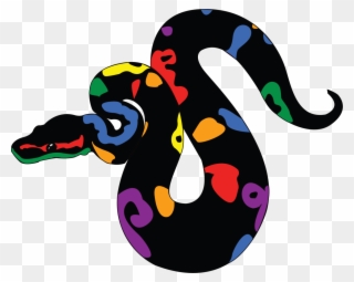 Gay Pride Snake - Pride Parade Clipart