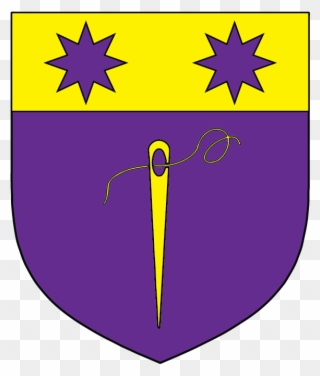 Purpure, A Needle Threaded And On A Chief Or Two Mullets - Быховское Сельское Поселение Герб Clipart