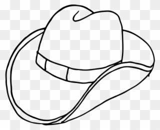 Cowboy Hat Rubber Stamp - Cowboy Hat Clipart