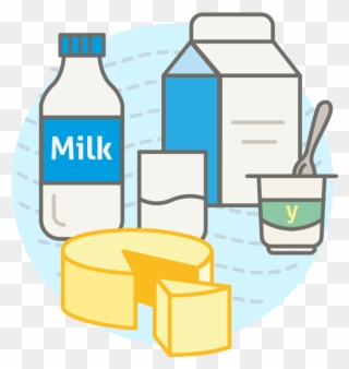 Milk, Yogurt And By-products - Food Clipart