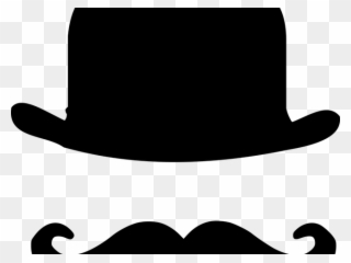 Top Hat Clipart Photo Booth - Moustache - Png Download