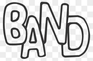 Band Crazy Word - Clip Art Band Word - Png Download