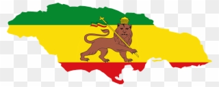 Flag Map Of Jamaica - Flag Map Of Ethiopia Clipart