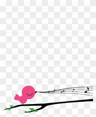 Birds Mixed Design Notepad - Music Clipart