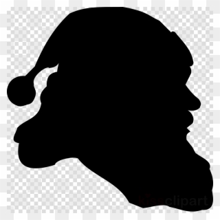 Santa Claus Head Silhouette Clipart