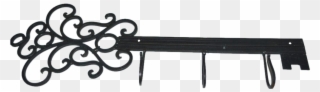 Large Black Metal 22 Quot Skeleton Key Coat Or Hat - Shelf Clipart