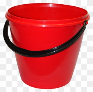 Plastic Clipart Pail - Transparent Background Red Bucket Png