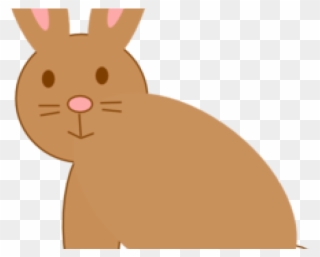 Brown Clipart Rabit - Domestic Rabbit - Png Download