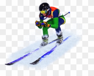 Ski Clipart Winter Olympic Sports - Skiing - Png Download