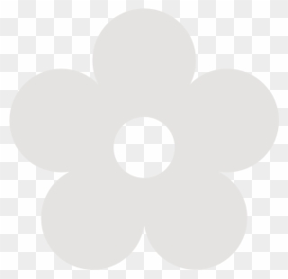 Clipart Info - Flower White On Black - Png Download