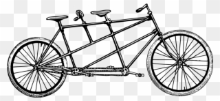 The Tandem - Vintage Tandem Bike Png Clipart