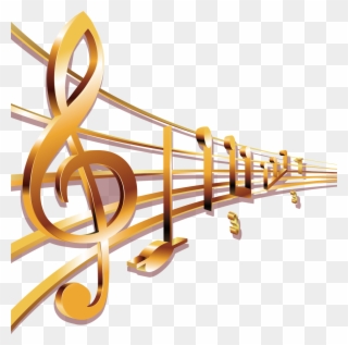 Musical Sheet Transprent Free - Gold Music Note Png Clipart