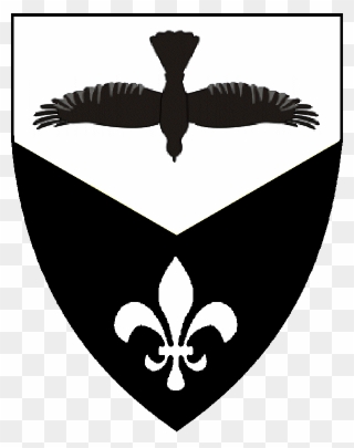 Olaf Brainerd, Per Chevron Inverted Argent And Sable, - Raven Heraldry Clipart