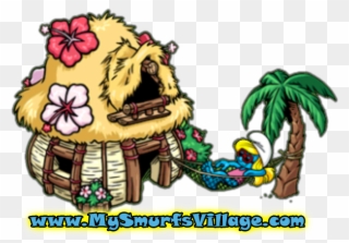 Smurfette Summer House - Smurfette's House Clipart