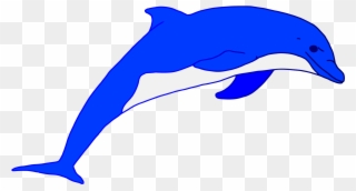 Svg Freeuse Blue Jumping Art Rooweb Clipart Dolphins - Blue Dolphin Clipart Png Transparent Png