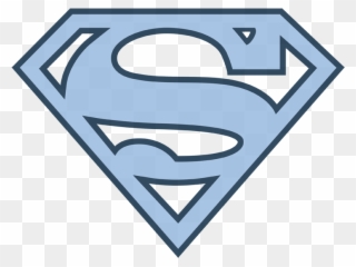 Superman Carolina Blue&navy Shield Men's Regular Fit - Superman S Shield Lapel Pin Clipart