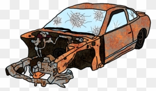 Clip Arts Related To - Crashed Car Cartoon Png Transparent Png