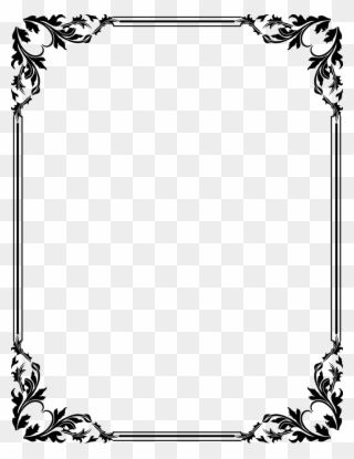 Page Borders Designs Cliparts Co Latest Border Clipart - Black And White Frame - Png Download