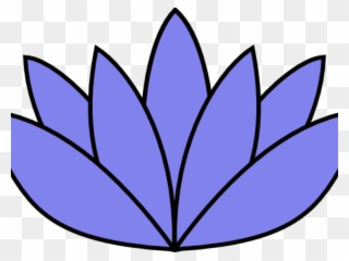 Blue Flower Clipart Lotus - Flower To Draw Easy - Png Download