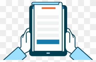 Hands Holding Tablet - Tablet Computer Clipart