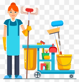 South Florida, House Cleaning Services - Conserje Mujer Animado Clipart