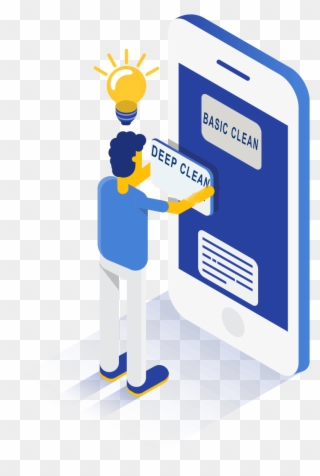 Custom Cleaning - Mobile App Development Clipart