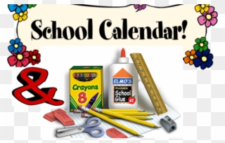 School Calendar - School Supplies Clipart