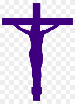 Graveyard Cross Silhouette Clipart - Christ On The Cross - Png Download