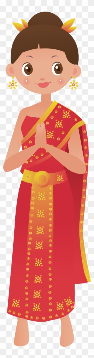 Temple Coreldraw Art Woman - Indian Women Cartoon Png Clipart
