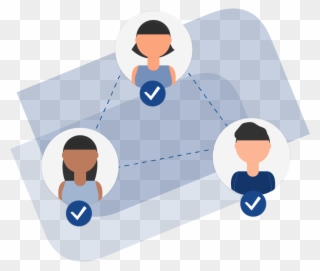 Illustration Of Three Hiring Managers Being Connected - Design Clipart