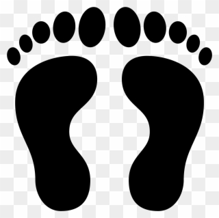 Footprint Filled Icon - Left And Right Foot Prints Clipart