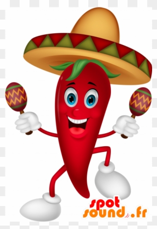 Mascot Giant Chili Pepper - Chili Pepper Dancing Clipart