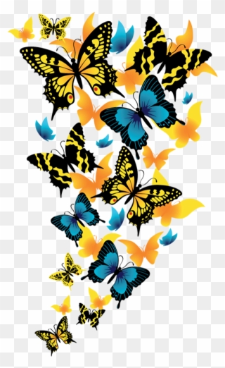 Rainbow Butterfly Clipart Clip Art - Transparent Background Butterfly Png