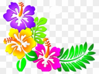 Hibiscus Clipart Design - Corner Flower Border Designs Png Transparent Png