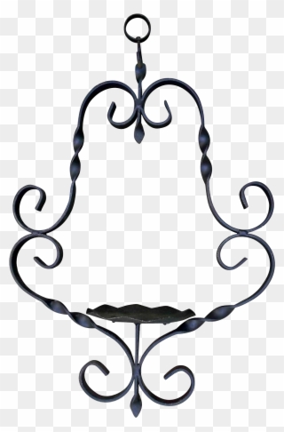 Vintage Hand Forged Wrought Iron Hanger Farmhouse Country - Kitchen Cabinets Clipart