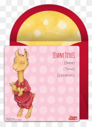 Adorable Free Llama Llama Online Invitation Perfect - Llama Llama Red Pajama Clipart