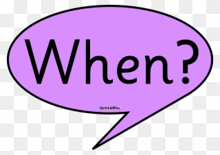 Anytime, Anywhere - Question Words Clipart - Png Download