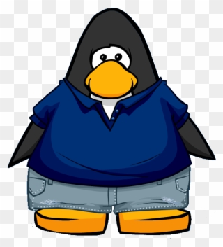 Blue Polo And Denim From A Player Card - Club Penguin Tuxedo Clipart