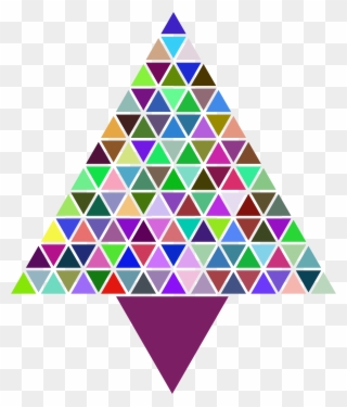 Prismatic Abstract Triangular Christmas Tree Vector - Christmas Day Clipart